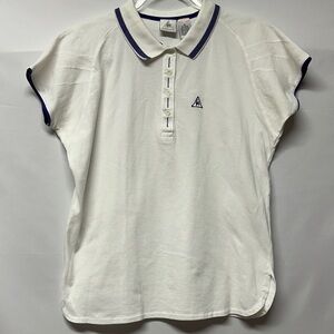 Le Coq Sportif White Polo Size M